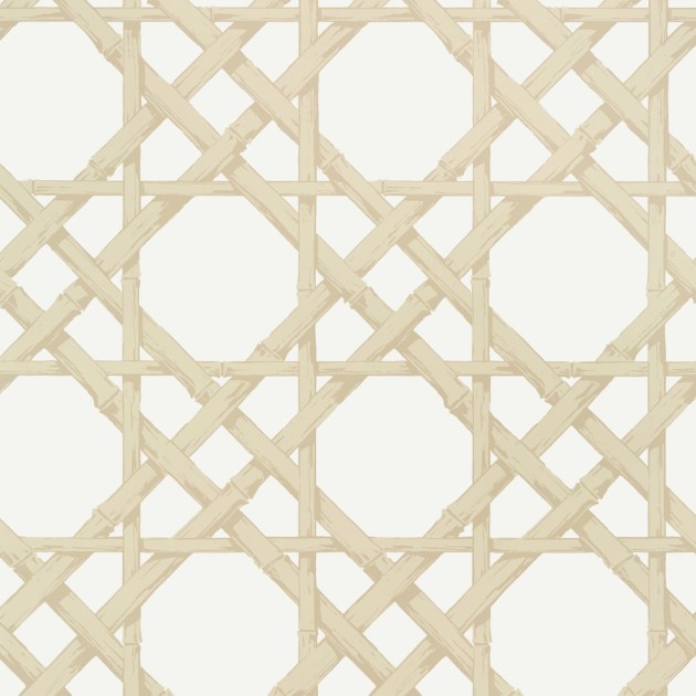 Thibaut T13145 Summer House Cyrus Cane Beige - tapeta w geometryczną kratownice
