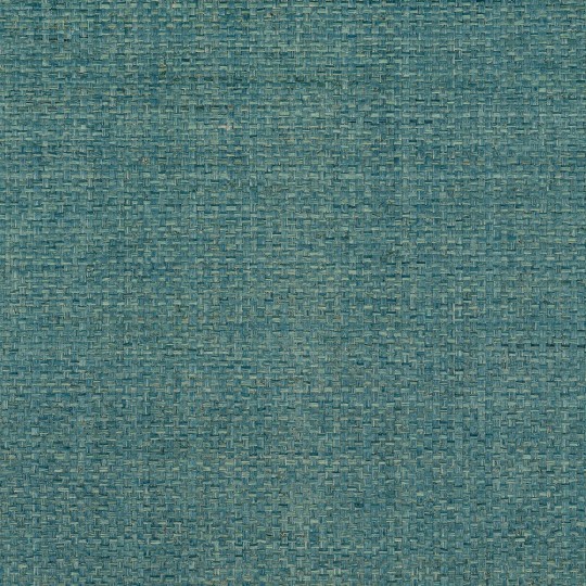 Thibaut T19610 Grasscloth Resource 6 Lauderdale Peacock - tapeta z rafii w splot koszykowy