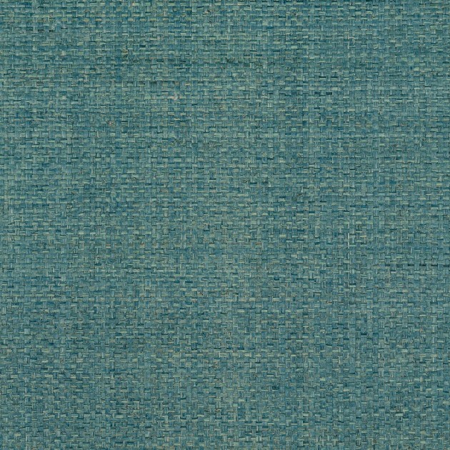 Thibaut T19610 Grasscloth Resource 6 Lauderdale Peacock - tapeta z rafii w splot koszykowy