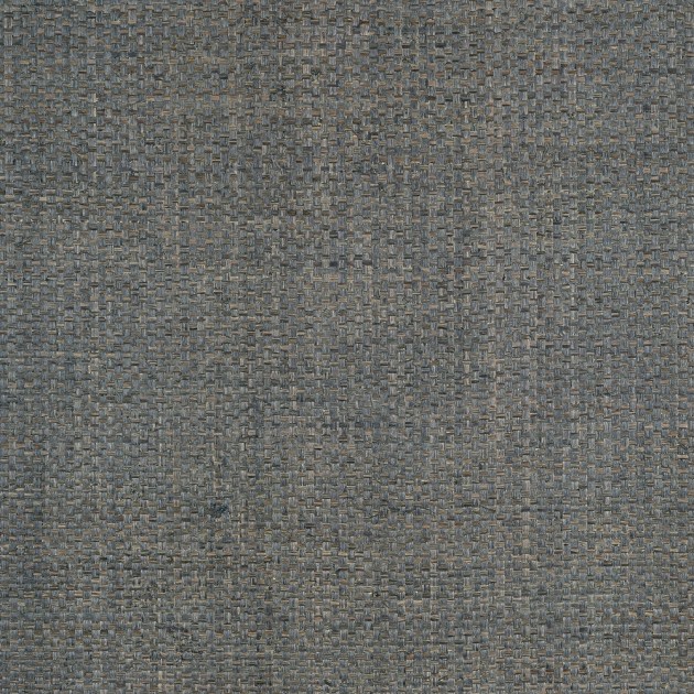 Thibaut T19611 Grasscloth Resource 6 Lauderdale Grey - tapeta z rafii w splot koszykowy