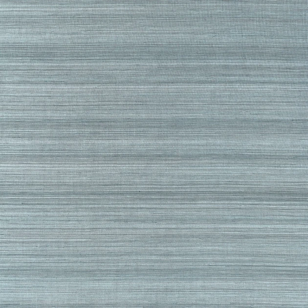 Thibaut T19668 Grasscloth Resource 6 Windward Sisal Stormy Blue - tapeta z sizalu w prążki