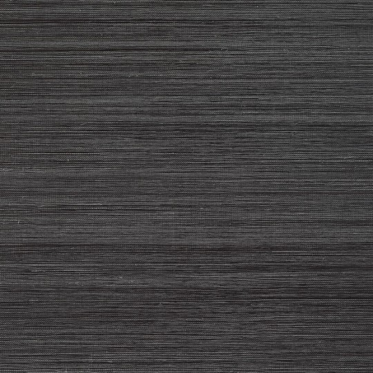 Thibaut T19670 Grasscloth Resource 6 Windward Sisal Black - tapeta z sizalu w prążki