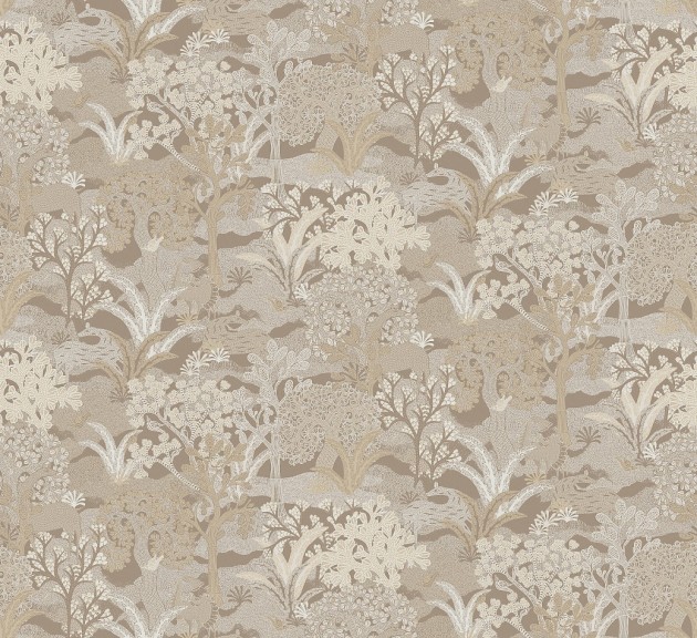 Khroma ZON504 Amazone Fabulo Ivory - tapeta w fantazyjny las i zwierzęta