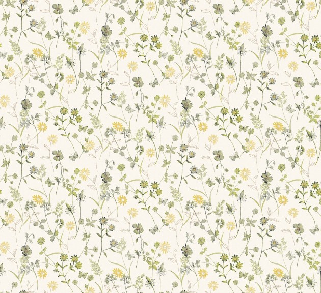Khroma ZON103 Amazone Elysium Olive - tapeta w polne kwiaty