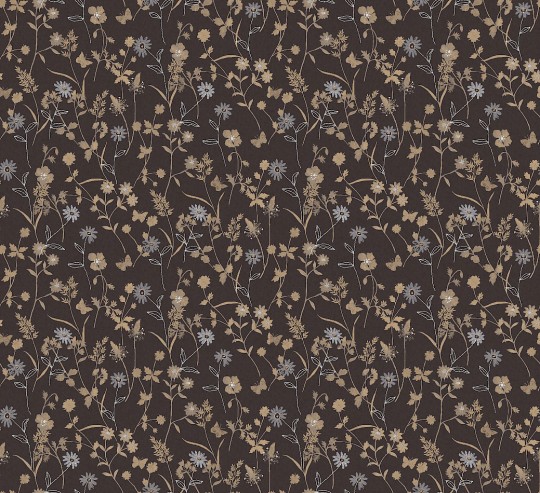 Khroma ZON105 Amazone Elysium Ebony - tapeta w polne kwiaty