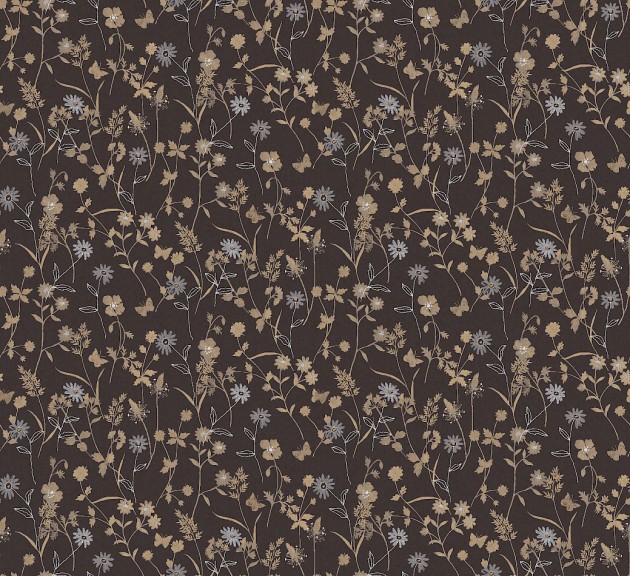 Khroma ZON105 Amazone Elysium Ebony - tapeta w polne kwiaty