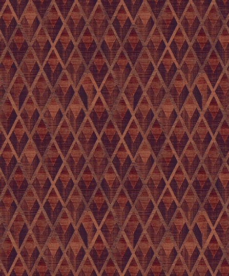 Khroma CAB504 The Texture Book Facet Burgundy - tapeta w romby