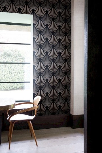 Khroma GAT303 The Texture Book Gatsby Midnight - tapeta w geometryczne wachlarze art déco