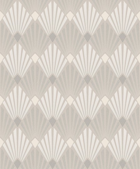 Khroma HAV402 The Texture Book Diego Oyster - tapeta w geometryczne wachlarze art déco