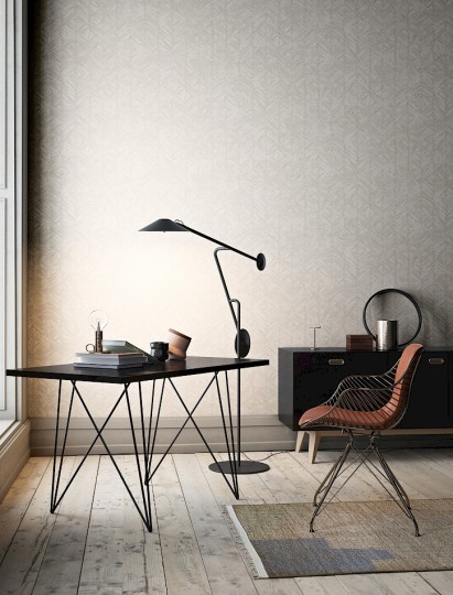 Khroma TRI105 The Texture Book Enitan Taupe - tapeta w jodełkę i romby