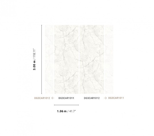 Khroma DG3CAR1012 Poémas Carrara White - mural imitujący marmur