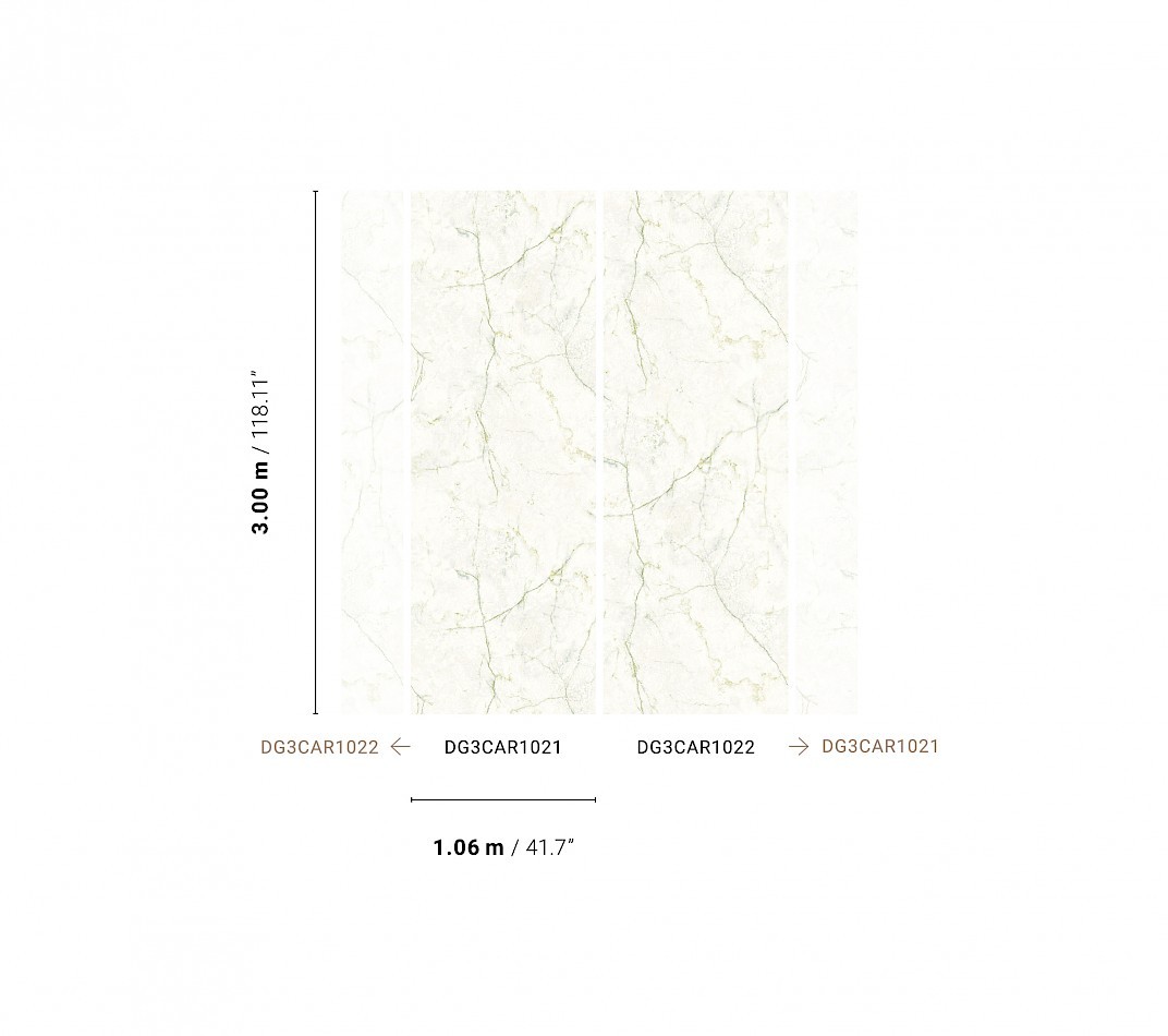 Khroma DG3CAR1021 Poémas Carrara Jade - mural imitujący marmur