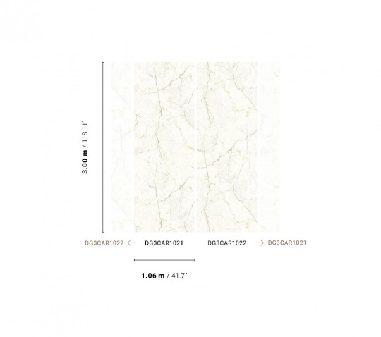 Khroma DG3CAR1021 Poémas Carrara Jade - mural imitujący marmur