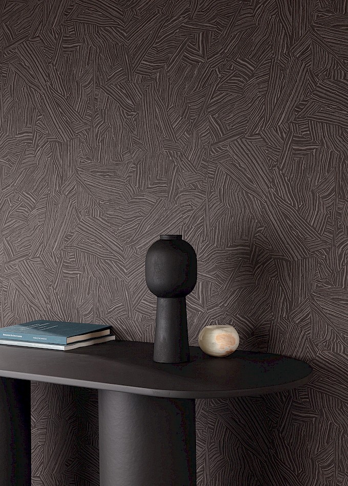 Khroma ROC103 Poémas Zebra Coffee - tapeta w faliste linie