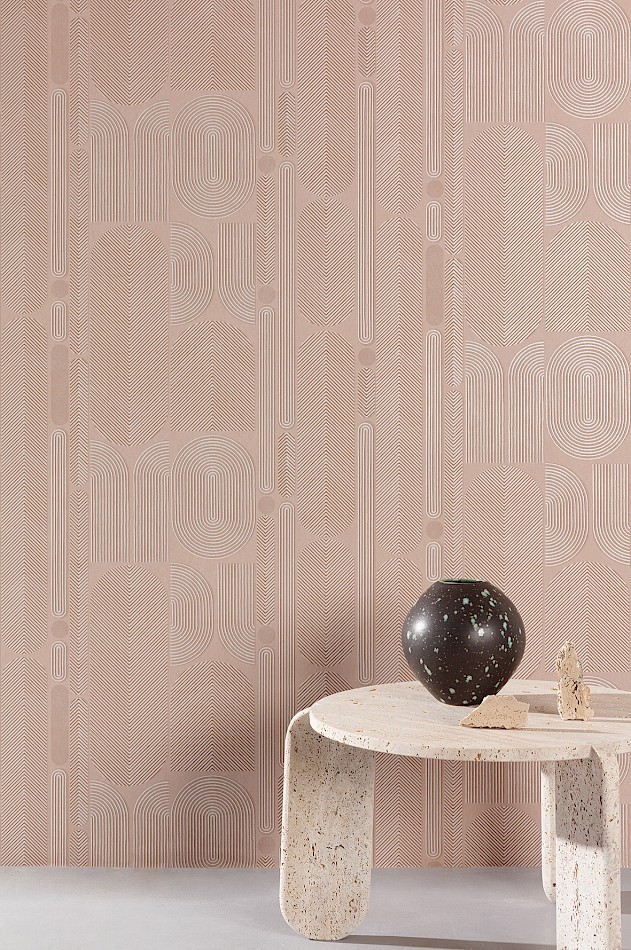 Khroma ROC204 Poémas Ovala Peach - tapeta w subtelne fale