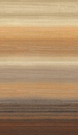 Khroma DGRIC201-260 Serica Chanderi Peach - mural w poziome pasy z efektem ombre