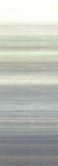 Khroma DGRIC202-260 Serica Chanderi Moonbeam - mural w poziome pasy z efektem ombre