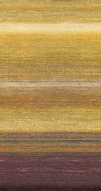 Khroma DGRIC204-260 Serica Chanderi Honey - mural w poziome pasy z efektem ombre
