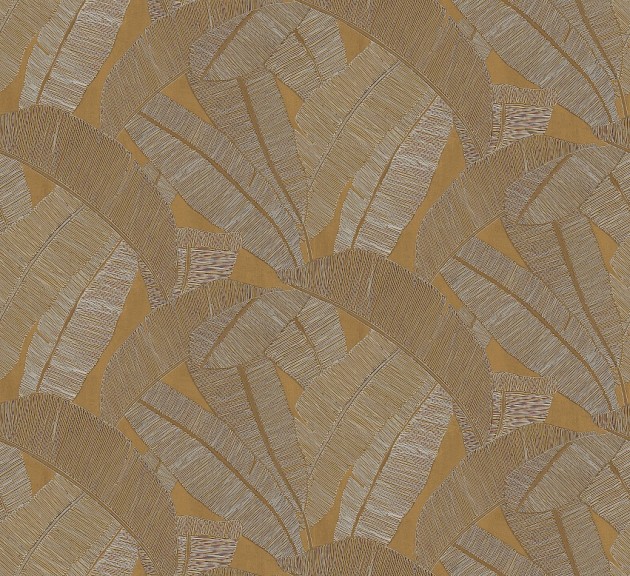 Khroma RIC204 Serica Banyan Honey - tapeta w liście bananowca