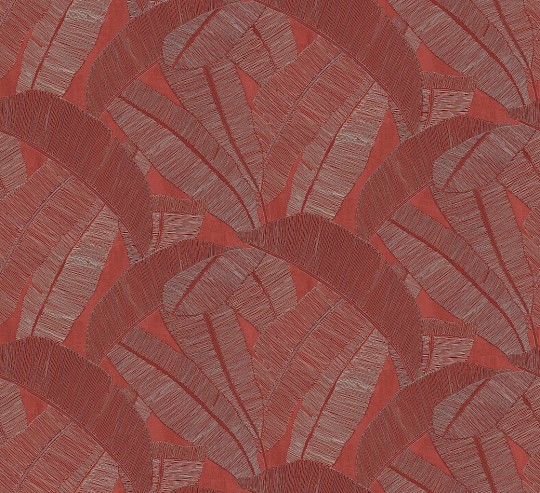 Khroma RIC205 Serica Banyan Amberglow - tapeta w liście bananowca