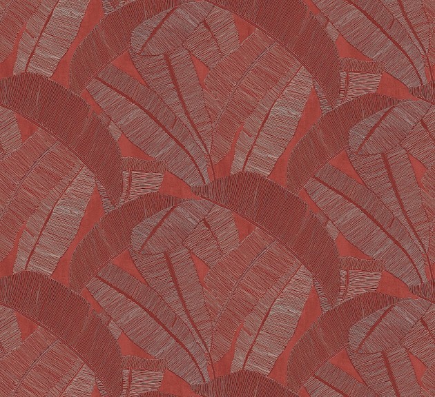 Khroma RIC205 Serica Banyan Amberglow - tapeta w liście bananowca
