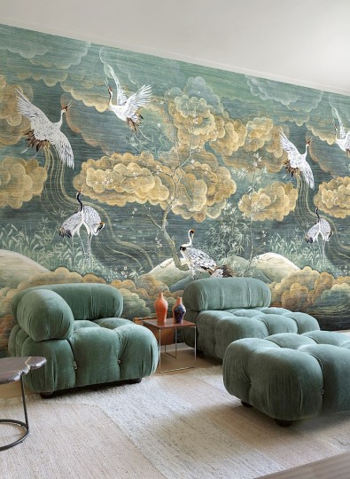 Khroma DGTRA4032-300 Traces Byobu Sunset - mural w żurawie