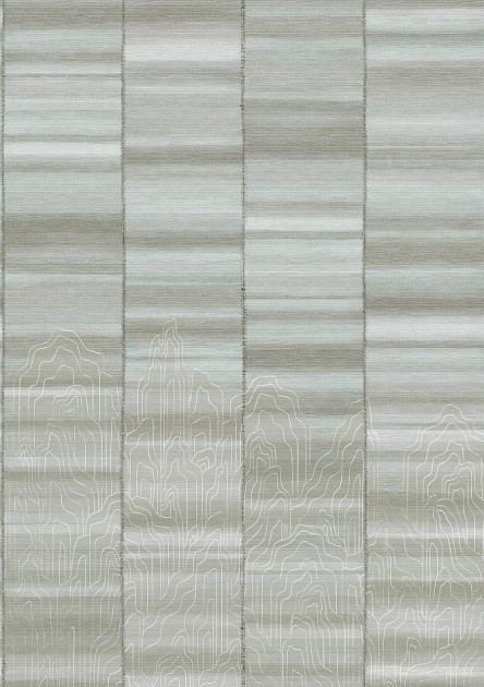 Khroma DGTRA8021-260 Traces Iwa Silver - mural w tekstylne pasy