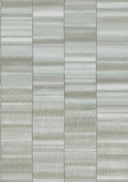 Khroma DGTRA8022-260 Traces Iwa Silver - mural w tekstylne pasy