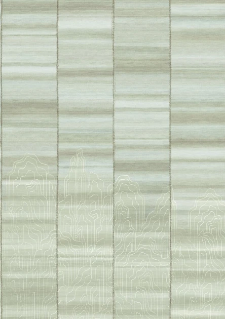 Khroma DGTRA8031-260 Traces Iwa Shiro - mural w tekstylne pasy