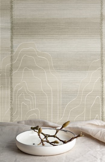 Khroma DGTRA8032-260 Traces Iwa Shiro - mural w tekstylne pasy