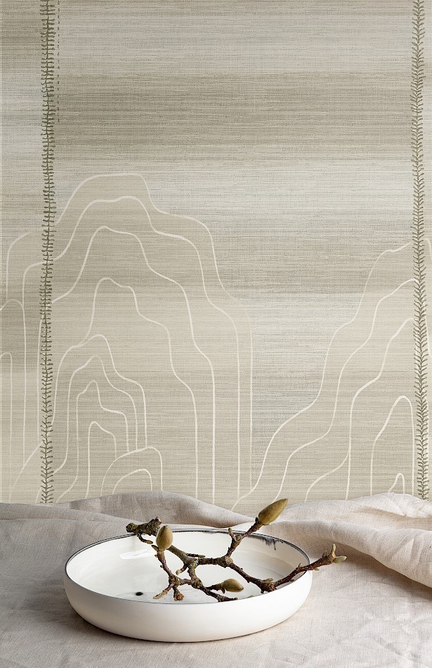 Khroma DGTRA8031-300 Traces Iwa Shiro - mural w tekstylne pasy