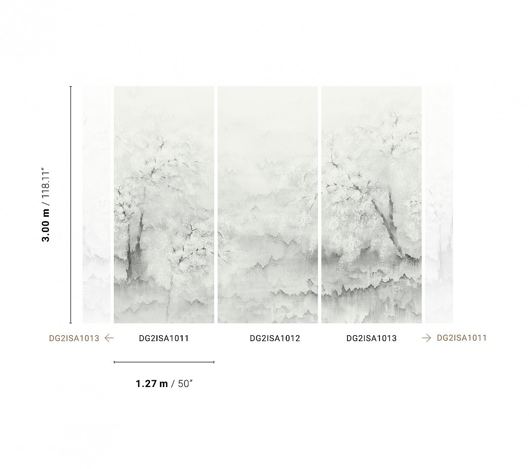 Khroma DG2ISA1012 Wall Designs II Misaki Mist - mural w kwitnące drzewa wiśni