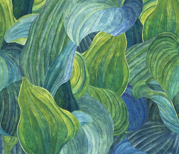 Khroma DG2HOS1014 Wall Designs II Hosta Agua - mural z sizalu w liście
