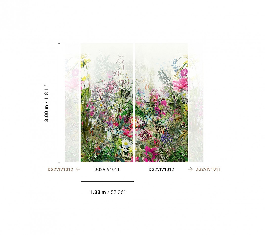 Khroma DG2VIV1011 Wall Designs II Vived Floral - mural w kwiatową łąkę