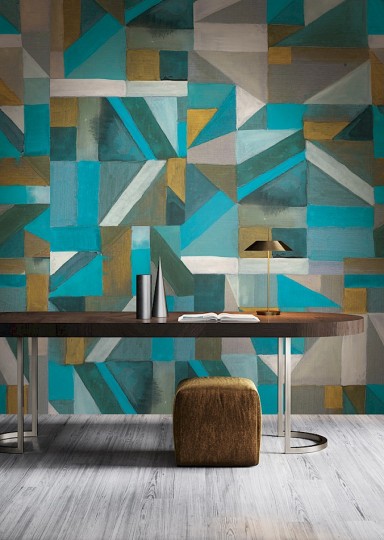 Khroma DG2LYR1022 Wall Designs II Lyric Blue - mural geometryczny