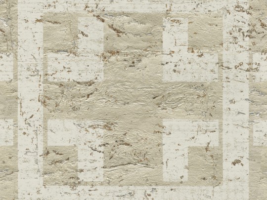 Omexco ANT302 Antarès - tapeta korkowa w geometryczny wzór z metalicznymi drobinkami