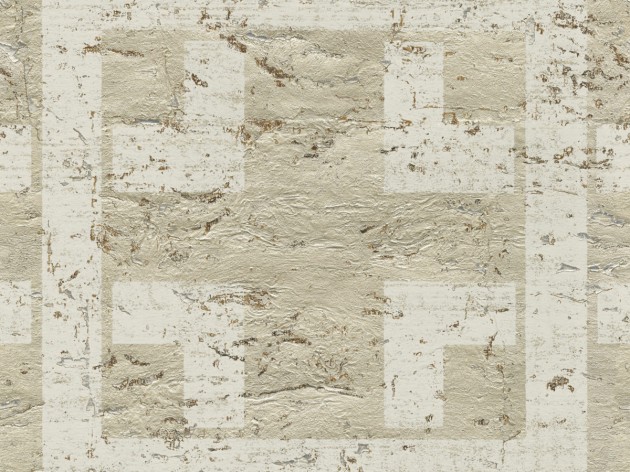 Omexco ANT302 Antarès - tapeta korkowa w geometryczny wzór z metalicznymi drobinkami