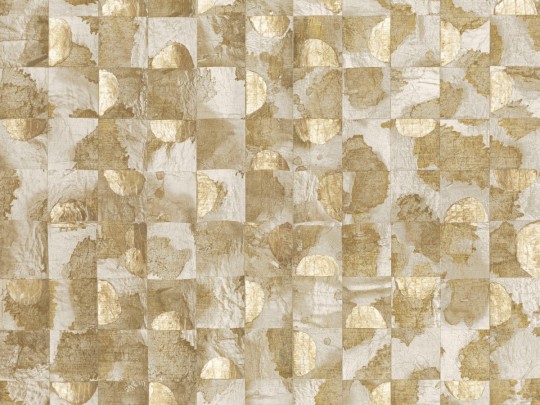 Omexco ARC42 Archipelago - tapeta geometryczna z muszli Capiz