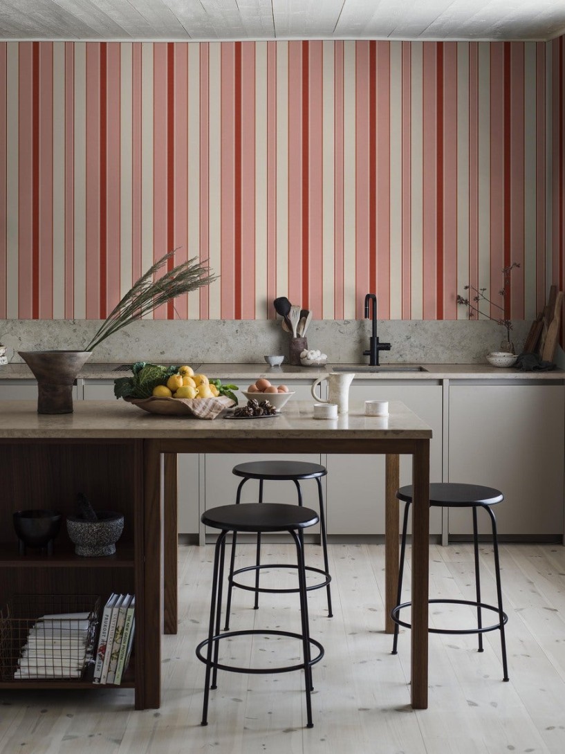Boras Tapeter 9790W Studio Stockholm Stripe Pink - mural w paski