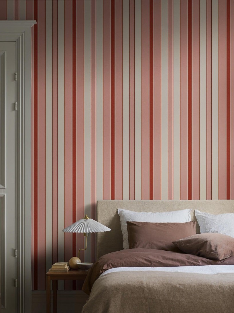 Boras Tapeter 9790W Studio Stockholm Stripe Pink - mural w paski