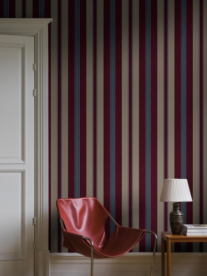 Boras Tapeter 9792W Studio Stockholm Stripe Red - mural w paski
