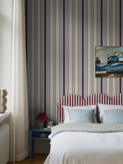 Boras Tapeter 9793W Studio Stockholm Stripe Blue - mural w paski