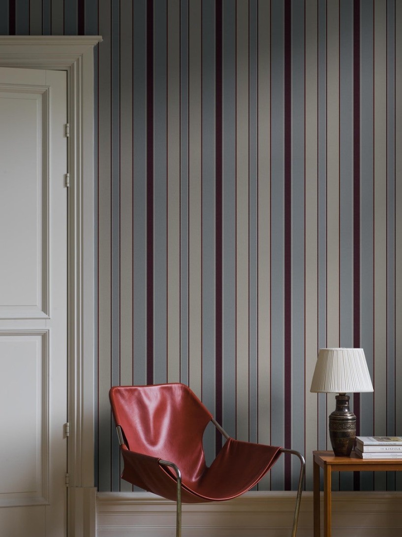 Boras Tapeter 9793W Studio Stockholm Stripe Blue - mural w paski