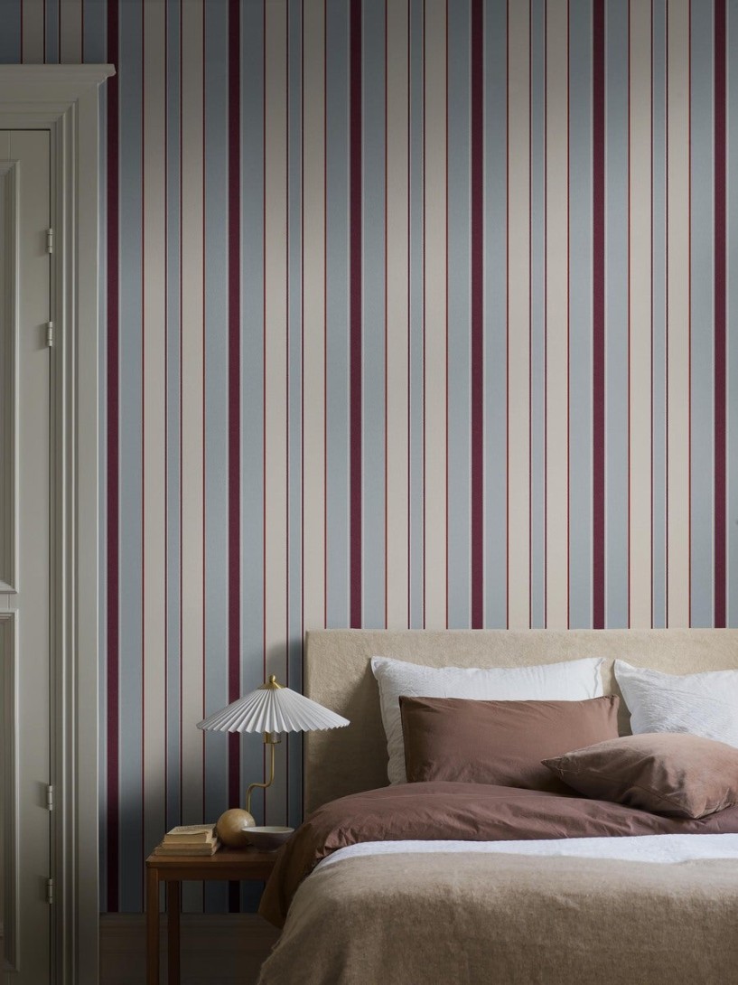 Boras Tapeter 9793W Studio Stockholm Stripe Blue - mural w paski