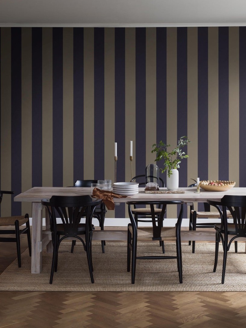 Boras Tapeter 9794W Studio Bjärö Stripe Blue - mural w paski