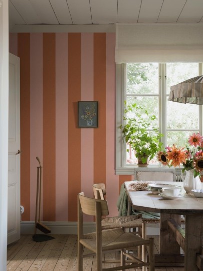 Boras Tapeter 9795W Studio Bjärö Stripe Orange - mural w paski