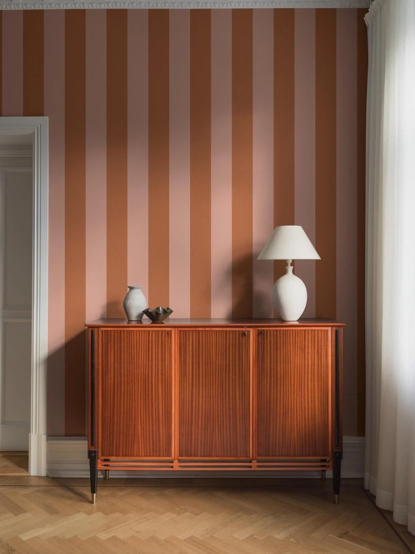 Boras Tapeter 9795W Studio Bjärö Stripe Orange - mural w paski