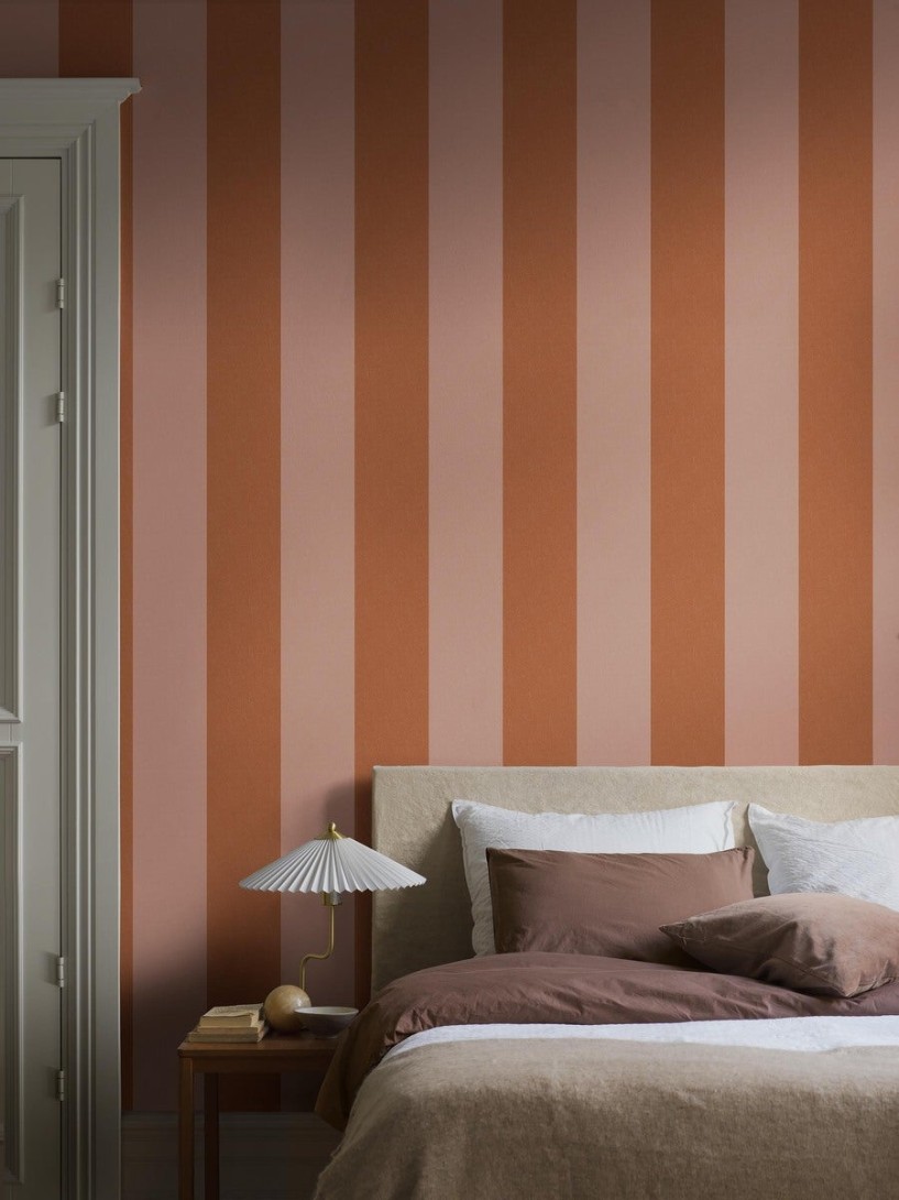 Boras Tapeter 9795W Studio Bjärö Stripe Orange - mural w paski