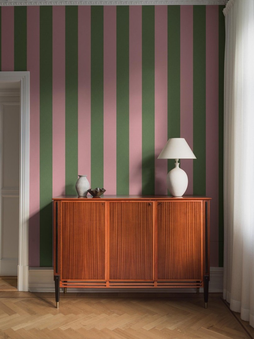 Boras Tapeter 9796W Studio Bjärö Stripe Pink - mural w paski