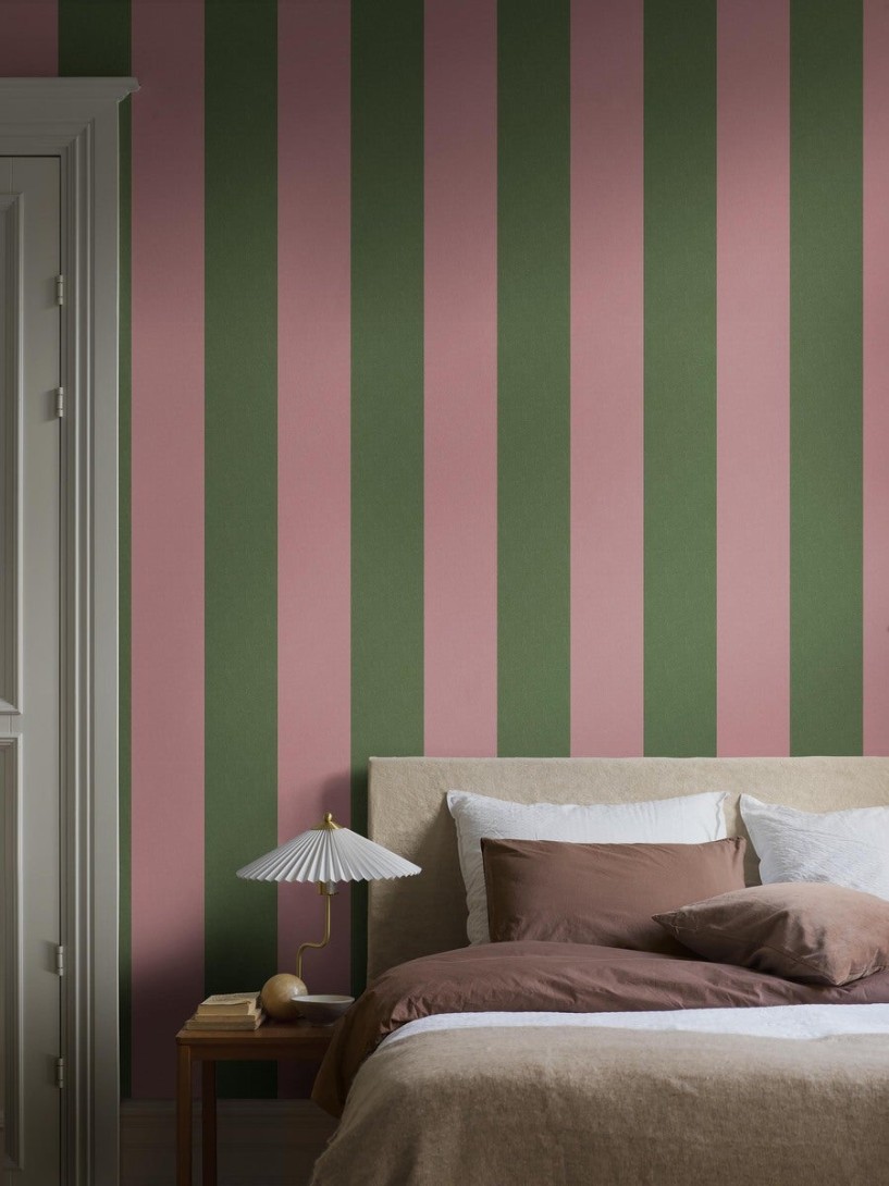 Boras Tapeter 9796W Studio Bjärö Stripe Pink - mural w paski